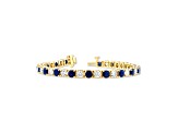 6.25ctw Sapphire and Diamond Bracelet in 14k Yellow Gold