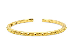 Judith Ripka Textured Cuff 14K Gold Clad Bracelet