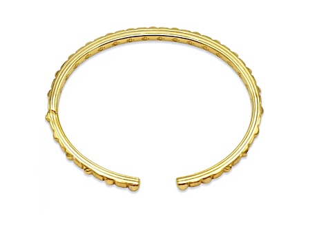 Judith Ripka Textured Cuff 14K Gold Clad Bracelet