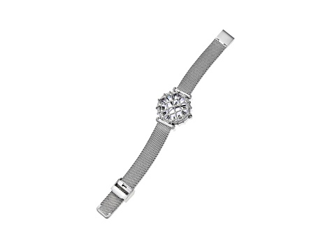 Judith Ripka Isola Watch with Mother of Pearl and Stainless Steel Band