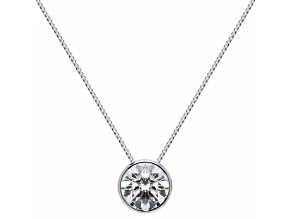 White Cubic Zirconia 14k White Gold Pendant With Chain 1.50ctw