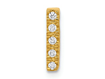 Picture of 14K Yellow Gold Diamond Letter I Initial Charm