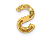 14K Yellow Gold Diamond Letter S Initial Charm