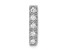 Rhodium Over 14K White Gold Diamond Letter I Initial Charm