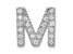 Rhodium Over 14K White Gold Diamond Letter M Initial Charm