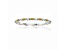 Dainty Baguette Citrine with Round White Topaz Sterling Silver Stackable Band Ring, 0.46ctw