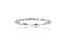 Dainty Baguette and Round White Topaz Sterling Silver Stackable Band Ring, 0.46ctw