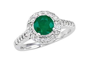 Picture of 1.80ctw Emerald and Diamond Ring in 14k White Gold