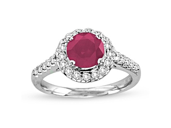 Picture of 1.80ctw Ruby and Diamond Ring in 14k White Gold