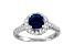 1.85ctw Sapphire and Diamond Ring in 14k White Gold