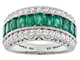 Judith Ripka 2.50ctw Chalcedony & 1.10ctw Bella Luce® Rhodium Over Sterling Silver Textured Ring