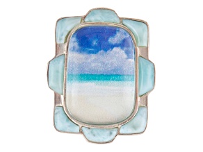 Barse Jewelry Scenic Beach Blue Larimar and Silver Ring