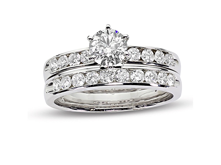 1.00ctw Diamond Channel Engagement Ring in 14k White Gold - 14Y0BA | JTV