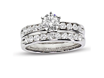 Picture of 1.00ctw Diamond Channel Engagement Ring in 14k White Gold