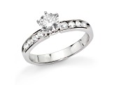 1.00ctw Diamond Channel Engagement Ring in 14k White Gold