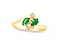 0.28ctw Diamond and Marquise Emerald Ring in 14k Yellow Gold