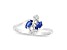 0.28ctw Sapphire and Diamond Ring in 14k White Gold