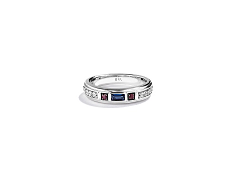 Star Wars™ Fine Jewelry R2 Series Blue Sapphire, White Diamond & Red Garnet 14k Gold Ring 0.40ctw