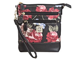Stone Mountain Pebble Leather Rose Bloom N/S 3 In 1 Convertible Crossbody in Multi-color