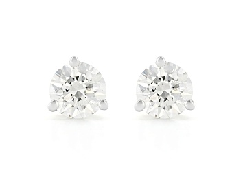 Picture of Certified White Lab-Grown Diamond H-I SI 14k White Gold Martini Stud Earrings 1.50ctw