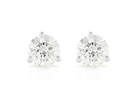 White IGI Certified Lab-Grown Diamond 14K White Gold Martini Stud Earrings 1.50ctw