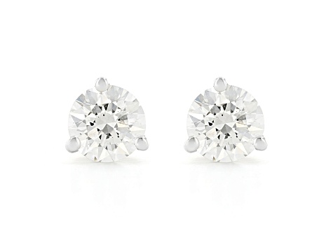 Certified White Lab-Grown Diamond H-I SI 14k White Gold Martini Stud Earrings 1.50ctw