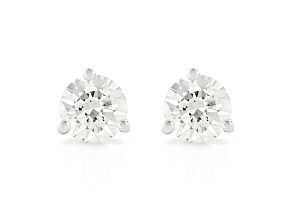 White Lab-Grown Diamond 14K White Gold Martini Stud Earrings 1.50ctw