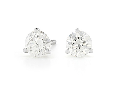 Certified White Lab-Grown Diamond H-I SI 14k White Gold Martini Stud Earrings 1.50ctw