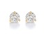 Certified White Lab-Grown Diamond H-I SI 14k Yellow Gold Martini Stud Earrings 1.50ctw
