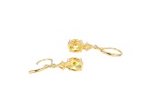 Yellow Cubic Zirconia 18k Yellow Gold Over Sterling Silver November Birthstone Earrings 6.63ctw