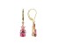 Pink Cubic Zirconia 18k Yellow Gold Over Sterling Silver October Birthstone Earrings 6.63ctw