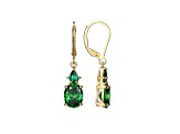 Green Cubic Zirconia 18k Yellow Gold Over Sterling Silver May Birthstone Earrings 6.15ctw