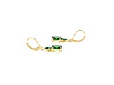 Green Cubic Zirconia 18k Yellow Gold Over Sterling Silver May Birthstone Earrings 6.15ctw