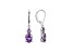 Lab Created Alexandrite Sapphire Platinum Over Silver June Birthstone Earrings 3.89ctw