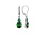 Green Cubic Zirconia Platinum Over Sterling Silver May Birthstone Earrings 6.15ctw