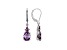 Purple Cubic Zirconia Platinum Over Sterling Silver February Birthstone Earrings 6.56ctw