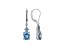 Lab Created Blue Spinel Platinum Over Sterling Silver March Birthstone Earrings 3.58ctw