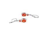 Red Cubic Zirconia Platinum Over Sterling Silver January Birthstone Earrings 6.51ctw