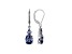 Blue Cubic Zirconia Platinum Over Silver December Birthstone Earrings 6.97ctw