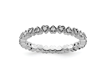 Picture of Sterling Silver Stackable Expressions Diamond Heart Ring 0.252ctw