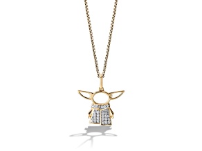 Star Wars™ Fine Jewelry Grogu™ White Diamond Accent 10k Yellow Gold Pendant