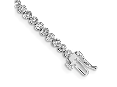 14K White Gold Lab Grown Diamond VS/SI GH, Tennis Bracelet