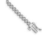 14K White Gold Lab Grown Diamond VS/SI GH, Tennis Bracelet