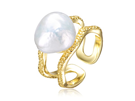 JV Palermo Gold Pearl Ring