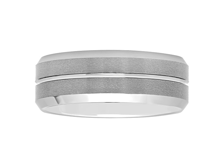 Tungsten Comfortâ„¢ Tungsten 8MM Polished Groove Band
