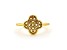 Citrine 18K Yellow Gold Over Sterling Silver 4-Leaf Clover Cluster Ring