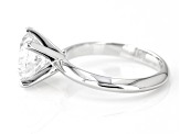 14K White Gold Round IGI Certified Lab Grown Diamond Solitaire Ring 3.0ct, F Color/VS1 Clarity