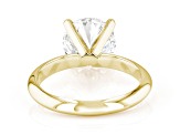 14K Yellow Gold Round IGI Certified Lab Grown Diamond Solitaire Ring 3.0ct, F Color/VS1 Clarity