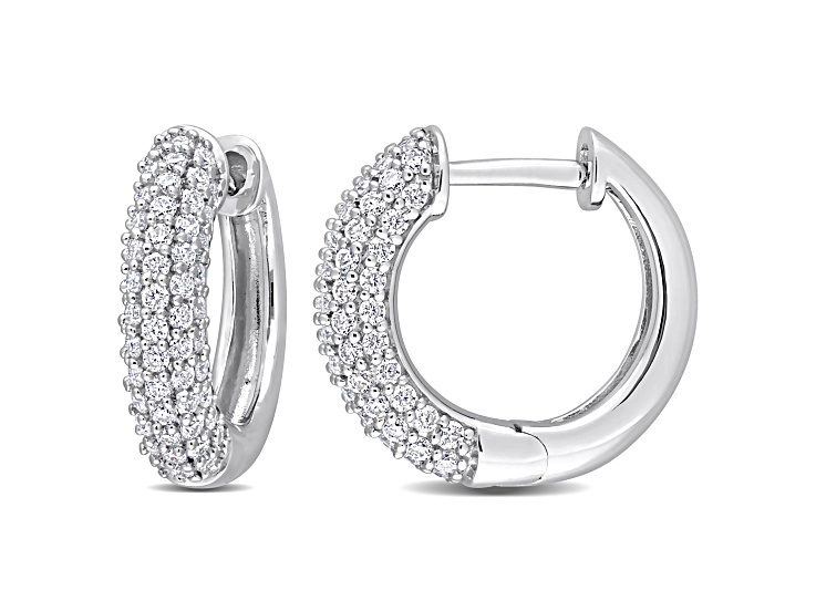 ★関税込★TATIANA★Moissanite One-Touch Hoop Earring★ ☆TATIANA☆送料込み☆韓国☆Moissanite One-Touch Hoop Earring