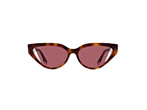 Fendi By The Way Pink Lenses Tortoise Shell Acetate Cat Eye Frame Sunglasses